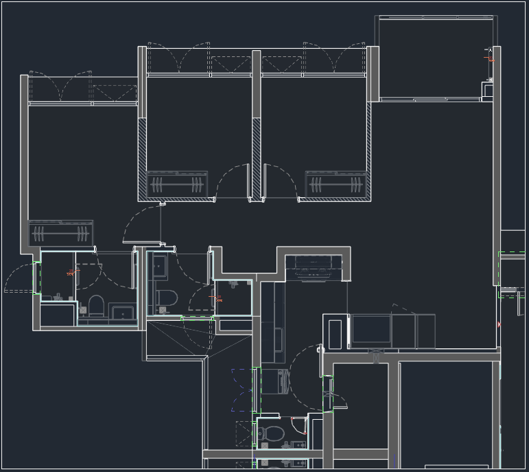 Floor plan with doors